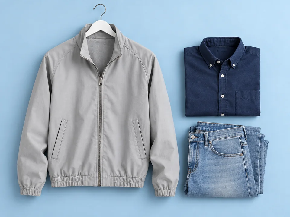 Casual clothing, light outerwear, and seasonal layers.