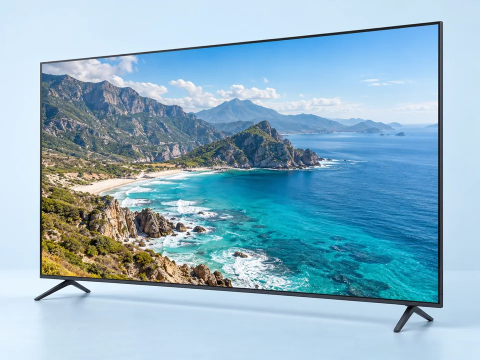 Large-screen televisions and displays in a range of screen formats.
